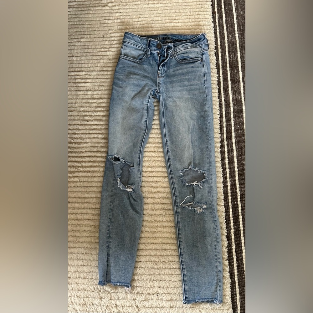 American Eagle Super Stretch Ripped Jeans